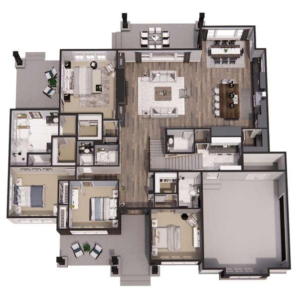 Farmhouse Floor Plan - Main Floor Plan #51-1239