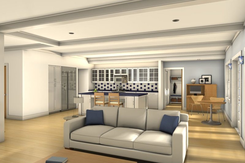 House Blueprint - Interior - Family Room for Farmhouse House Plan #497-63 - 3 bed, 2.5 bath