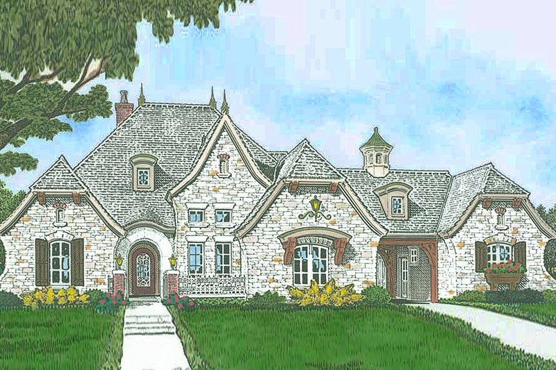 House Design - European Exterior - Front Elevation Plan #310-1299