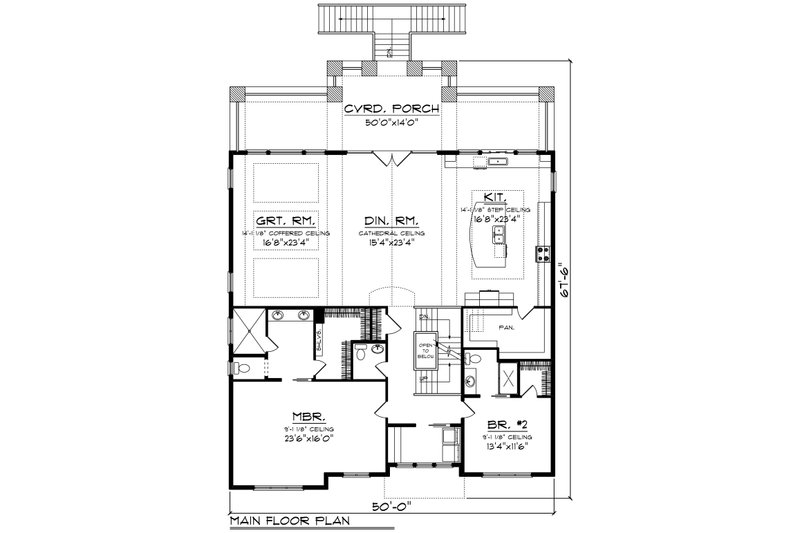 Dream House Plan - Floor Plan - Main Floor for Traditional House Plan #70-1435 - 5 bed, 5.5 bath