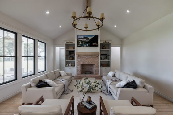 Interior - Family Room for Farmhouse House Plan #1074-110 - 4 bed, 3.5 bath