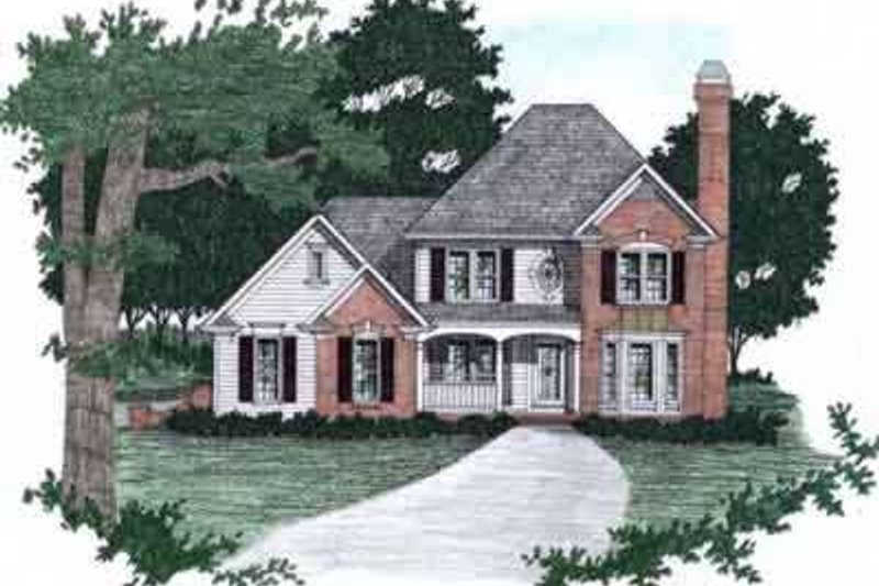 Architectural House Design - Traditional Exterior - Front Elevation Plan #129-116