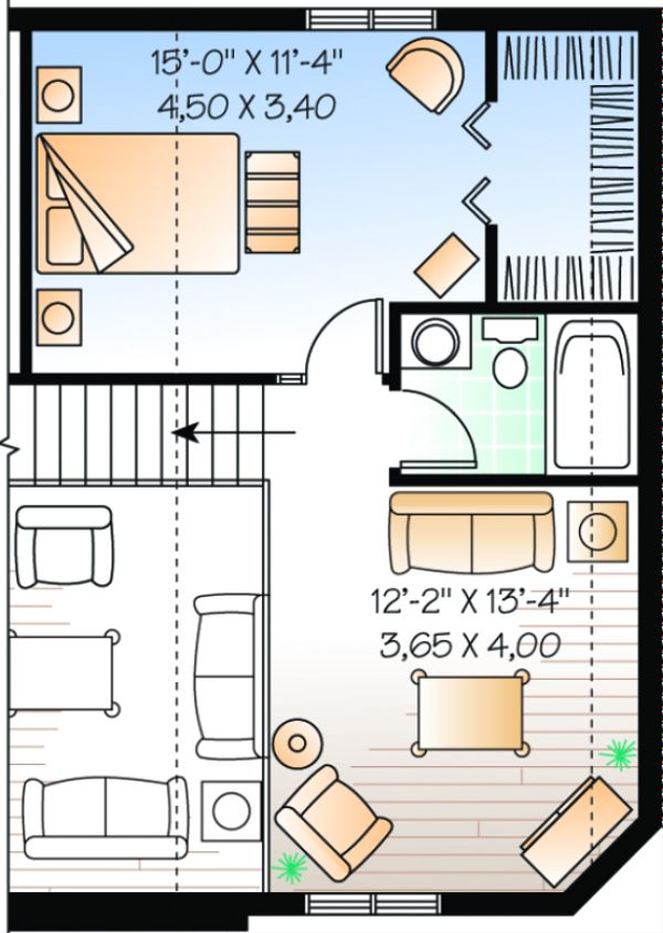 Dream House Plan - Cottage Floor Plan - Upper Floor Plan #23-493