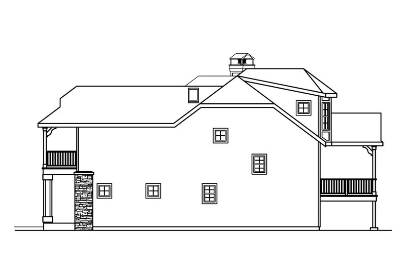Home Plan - Exterior - Other Elevation 1 for Traditional House Plan #124-581 - 2 bed, 3 bath