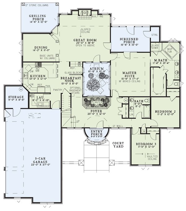 Home Plan - European Floor Plan - Main Floor Plan #17-208