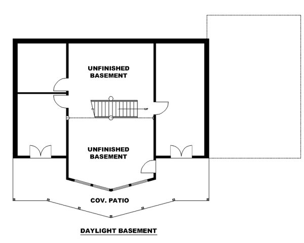 House Blueprint - Craftsman Floor Plan - Lower Floor Plan #117-1055