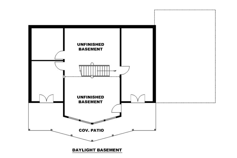 Architectural House Design - Floor Plan - Lower Floor for Craftsman House Plan #117-1055 - 3 bed, 2 bath