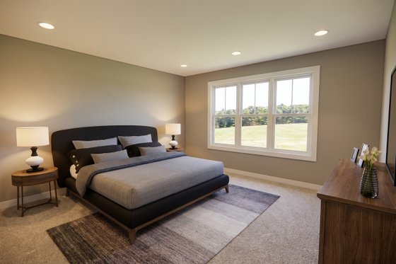 Interior - Master Bedroom for Craftsman House Plan #51-1521 - 4 bed, 2.5 bath