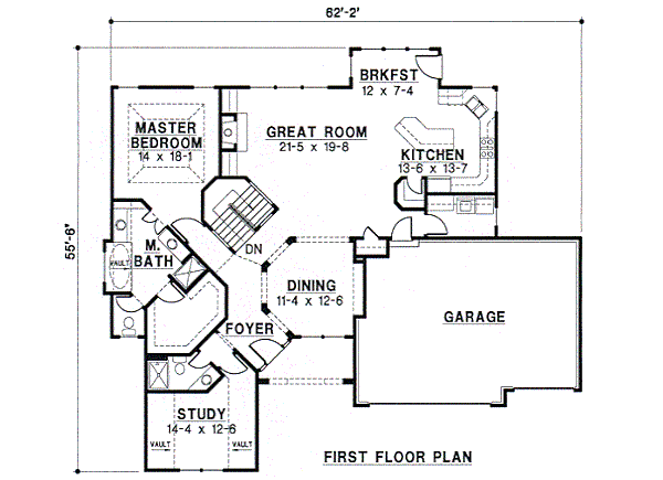 European Floor Plan - Main Floor Plan #67-250