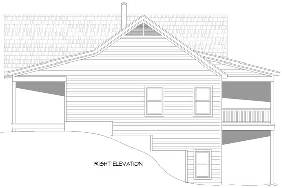Exterior - Other Elevation 1 for Ranch House Plan #932-572 - 2 bed, 2 bath