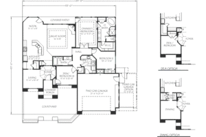 Floor Plan - Main Floor for Prairie House Plan #24-269 - 3 bed, 2 bath