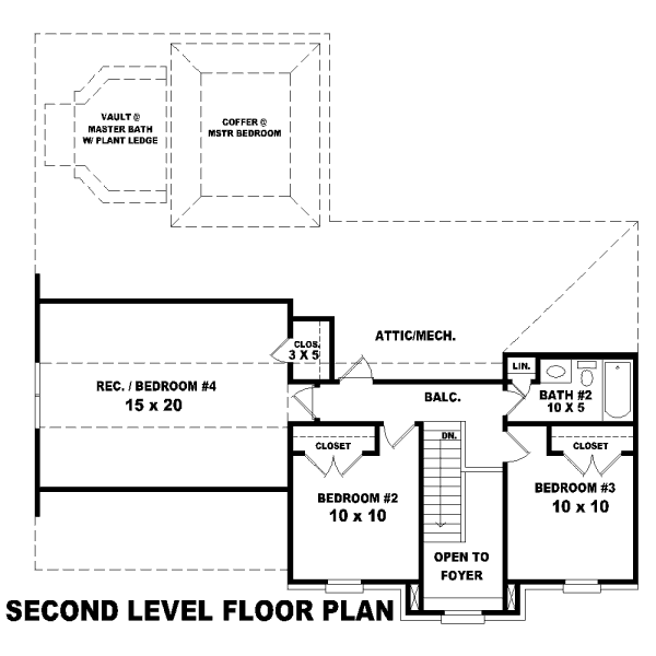 European Floor Plan - Upper Floor Plan #81-13868