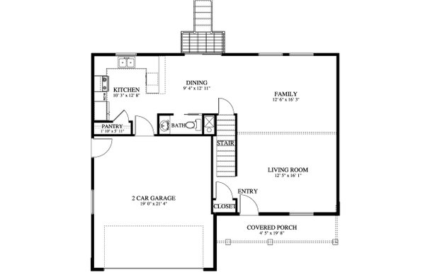 Architectural House Design - Traditional Floor Plan - Main Floor Plan #1060-303