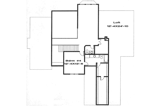Floor Plan - Upper Floor for Traditional House Plan #6-196 - 4 bed, 4 bath