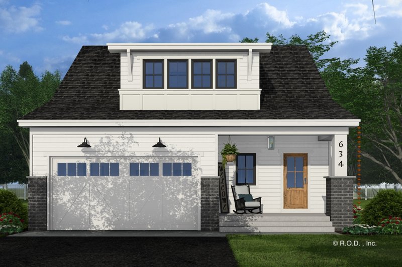 House Blueprint - Exterior - Front Elevation 4 for Farmhouse House Plan #51-1291 - 4 bed, 4 bath