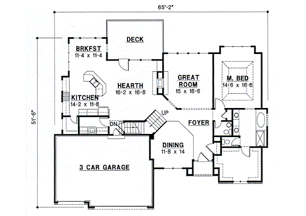 European Floor Plan - Main Floor Plan #67-581