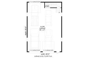 Floor Plan - Main Floor for Farmhouse House Plan #932-322, 0 bath
