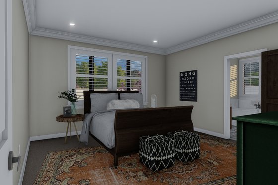 Interior - Master Bedroom for Traditional House Plan #1060-59 - 3 bed, 2 bath