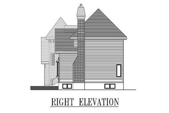 Exterior - Other Elevation for European House Plan #138-146 - 3 bed, 1.5 bath