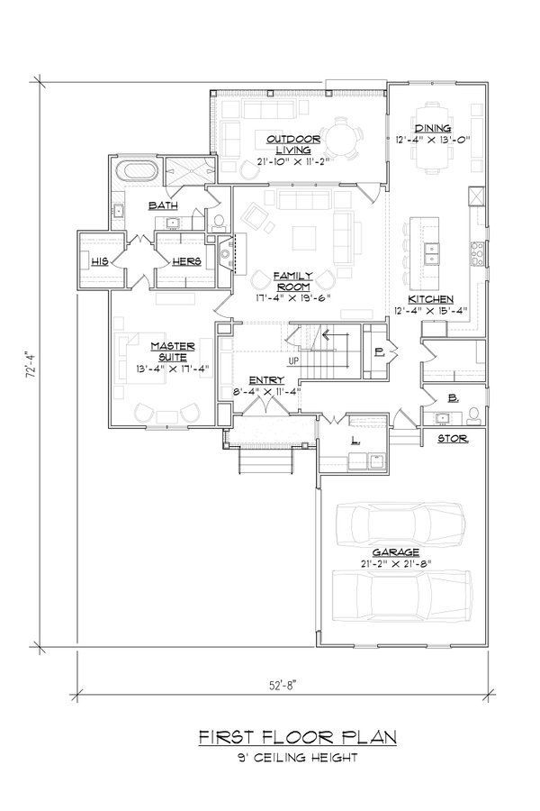 Dream House Plan - Floor Plan - Main Floor for Traditional House Plan #1054-99 - 4 bed, 3 bath