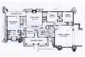 Floor Plan - Main Floor for Traditional House Plan #310-923 - 3 bed, 2.5 bath