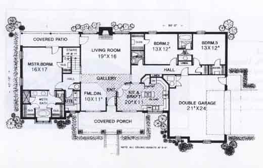 Floor Plan - Main Floor for Traditional House Plan #310-923 - 3 bed, 2.5 bath