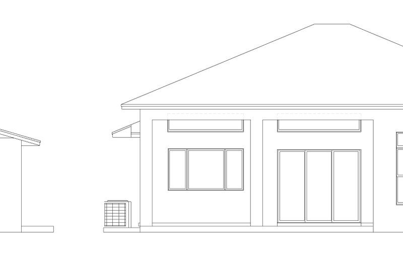 House Design - Exterior - Rear Elevation for Contemporary House Plan #1058-216 - 3 bed, 2.5 bath