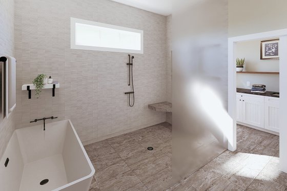 Interior - Master Bathroom for Barndominium House Plan #44-261 - 3 bed, 2 bath