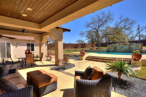 Exterior - Outdoor Living for Mediterranean House Plan #80-221 - 5 bed, 4 bath