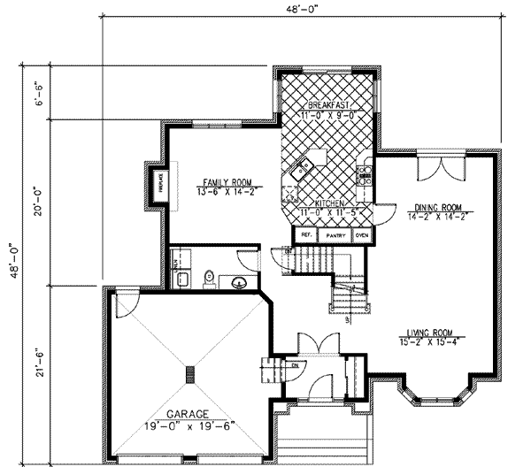 European Floor Plan - Main Floor Plan #138-173