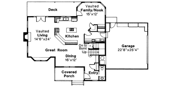 Architectural House Design - Traditional Floor Plan - Main Floor Plan #124-180