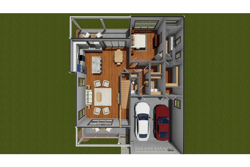 Home Plan - Floor Plan - Main Floor for Cottage House Plan #513-2231 - 4 bed, 2.5 bath