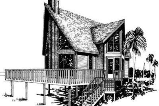 Exterior - Front Elevation for Modern House Plan #307-101 - 3 bed, 2 bath