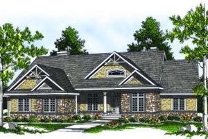 Country Exterior - Front Elevation Plan #70-788