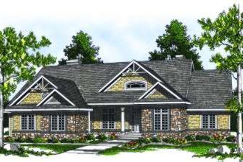 Home Plan - Country Exterior - Front Elevation Plan #70-788