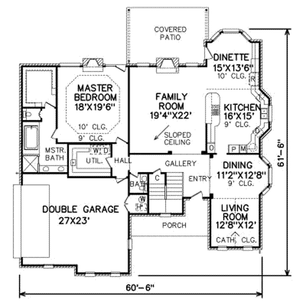 Traditional Floor Plan - Main Floor Plan #65-237