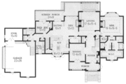 European Style House Plan - 4 Beds 4 Baths 3712 Sq/Ft Plan #15-227 
