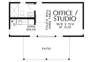 Floor Plan - Main Floor for Contemporary House Plan #48-953 - 1 bed, 1 bath