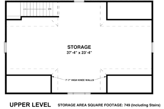 Floor Plan - Upper Floor for Traditional House Plan #56-571, 0 bath