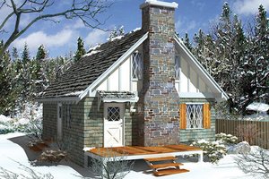 Cottage Exterior - Front Elevation Plan #57-503