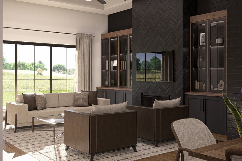 Home Plan - Interior - Family Room 2 for Barndominium House Plan #455-459 - 2 bed, 2 bath
