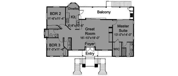 Country Floor Plan - Main Floor Plan #115-127