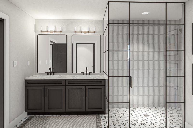 House Blueprint - Interior - Bathroom 2 for Modern House Plan #455-528 - 4 bed, 4.5 bath