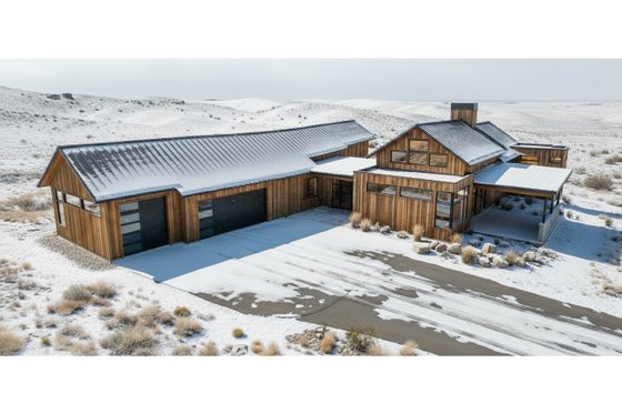 Exterior - Front Elevation 3 for Contemporary House Plan #892-44 - 3 bed, 3.5 bath