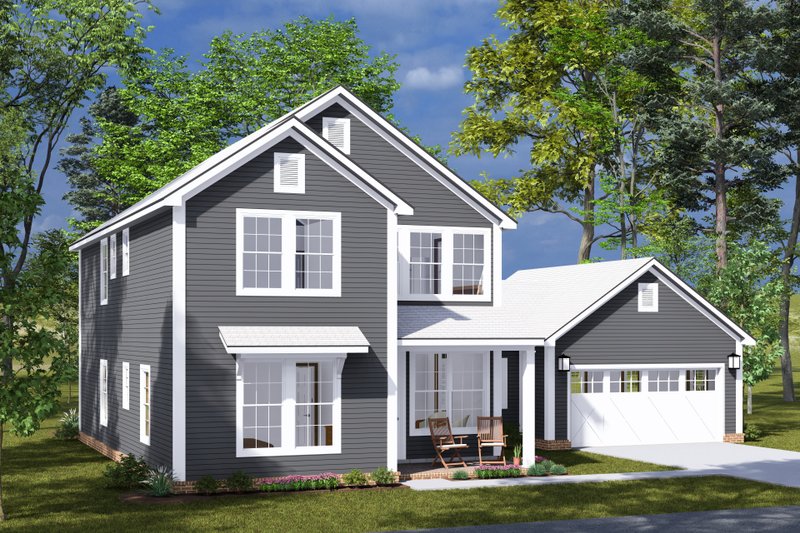 House Design - Exterior - Other Elevation 1 for Farmhouse House Plan #513-2308 - 4 bed, 3.5 bath