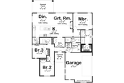 Cottage Style House Plan - 3 Beds 2 Baths 1686 Sq/Ft Plan #455-410 