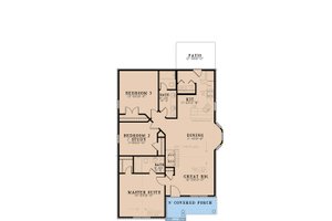 Floor Plan - Main Floor for Traditional House Plan #923-331 - 3 bed, 2 bath