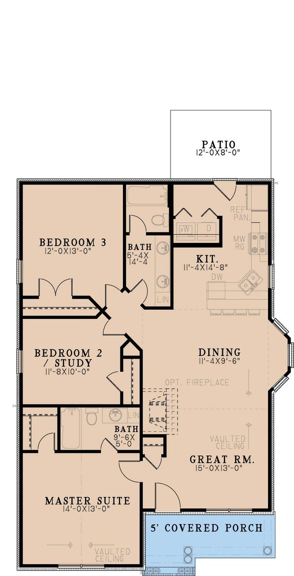 House Plan Design - Traditional Floor Plan - Main Floor Plan #923-331