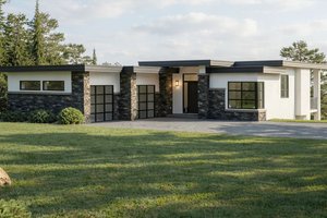 Architectural House Design - Exterior - Front Elevation for Modern House Plan #1100-20 - 2 bed, 1.5 bath