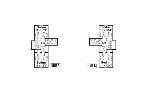 Home Plan - Craftsman Floor Plan - Upper Floor Plan #124-1295
